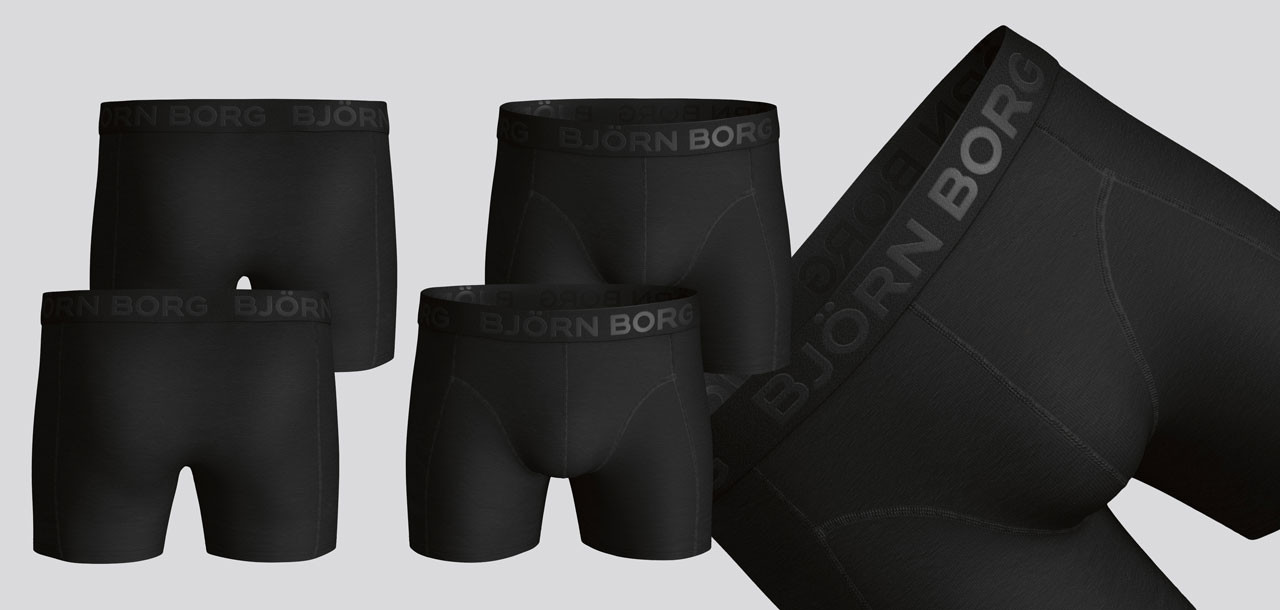 Bjorn Borg Solid Sammy Boxershort 2-Pack 1551, color Nee