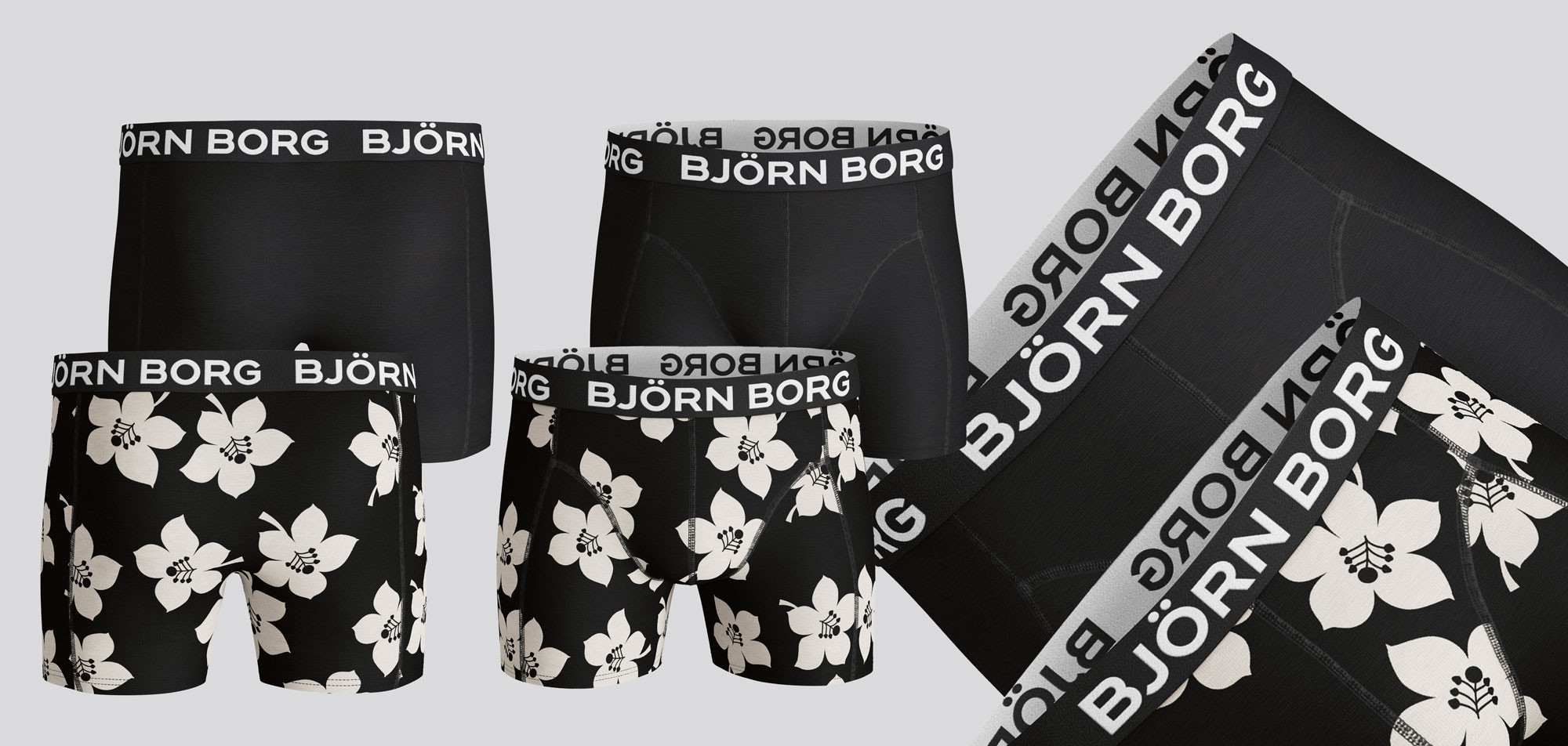 Bjorn Borg Graphic Floral Sammy Boxershort 2-Pack 1067, color Nee