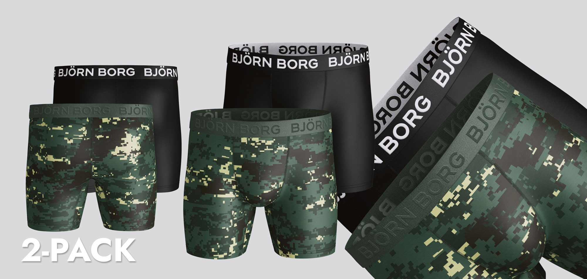 Bjorn Borg Digital Woodland Per Boxershort 2-Pack 1143, color Nee