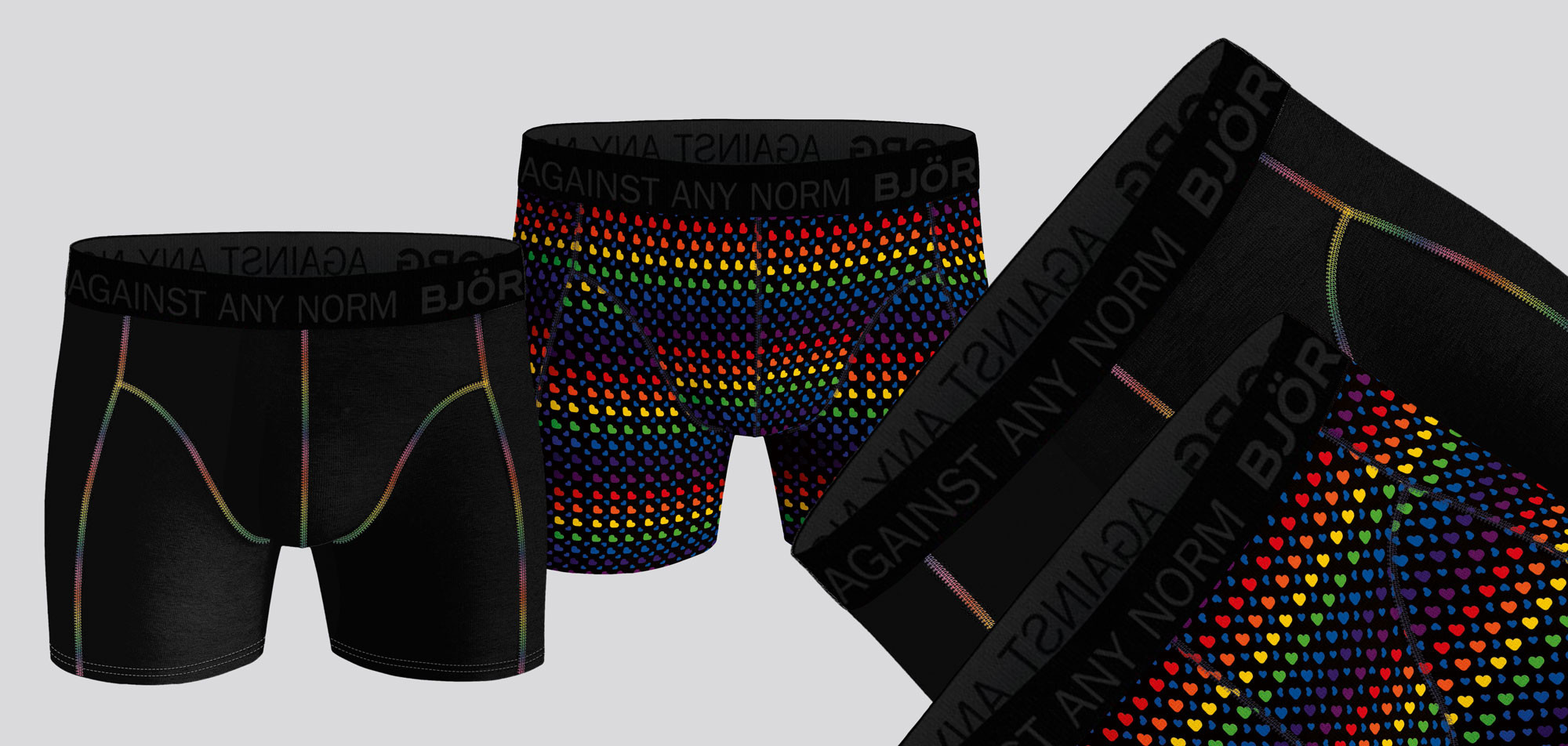 Bjorn Borg Rainbow<3 Sammy Boxershort 2-Pack 1041, color Nee