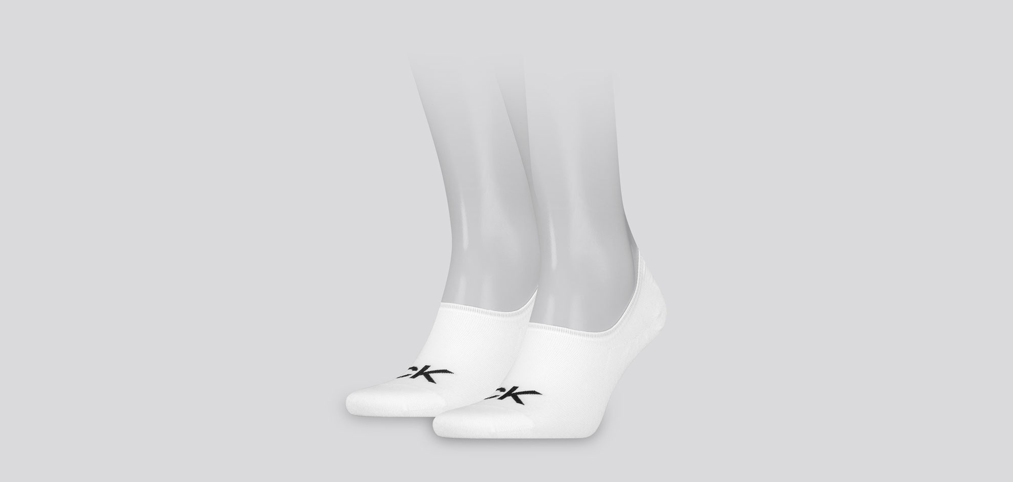 Calvin Klein Footie High Cut Logo Socks 2-Pack 716, color Nee