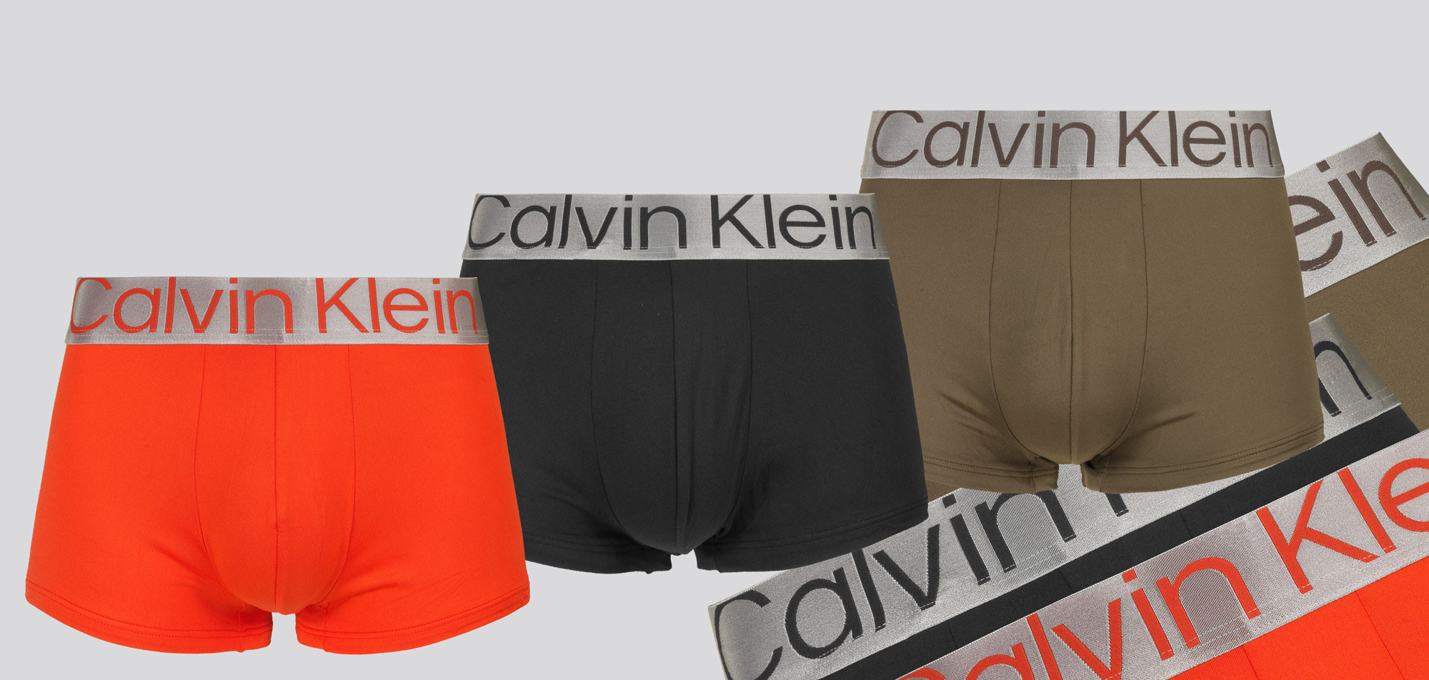 Calvin Klein Low Rise Trunk 3-Pack NB3074A Reconsidered Steel, color Nee