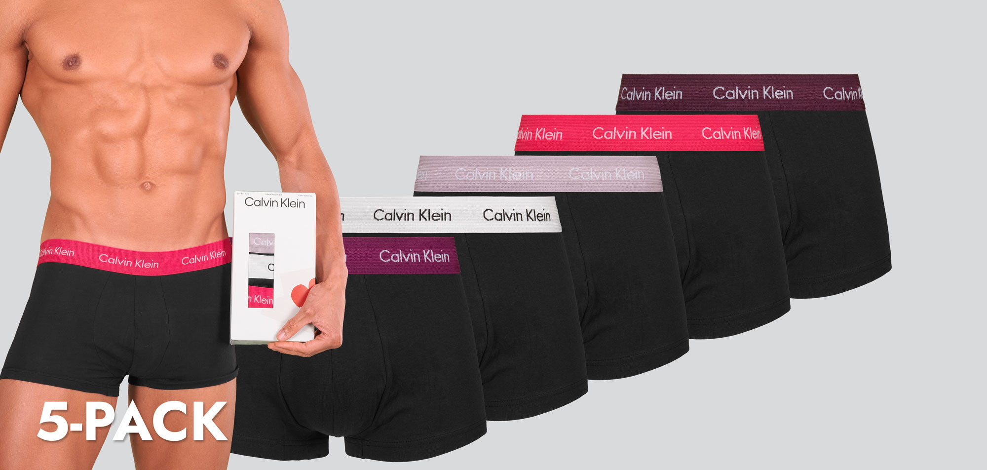Calvin Klein Low Rise Trunk 5-Pack NB2631A, color Nee
