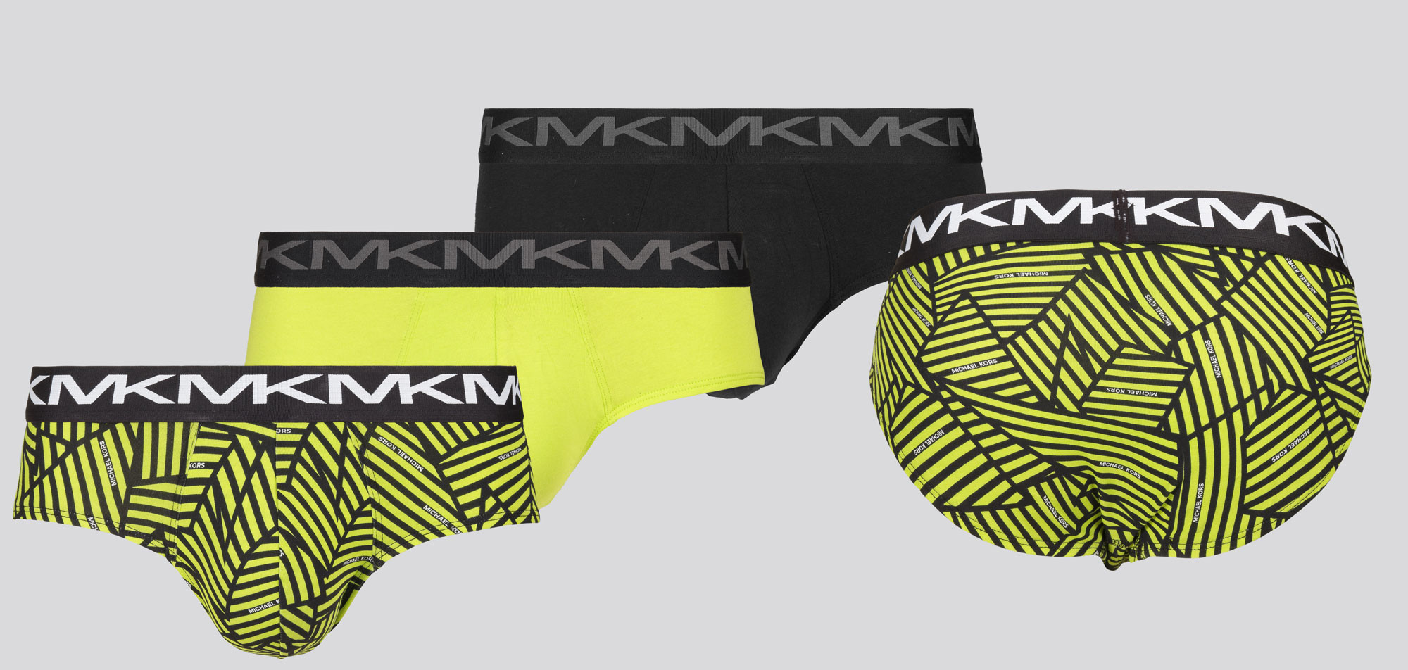 Michael Kors Lo Rise Brief 3-Pack 033 Neon Lime, color Nee