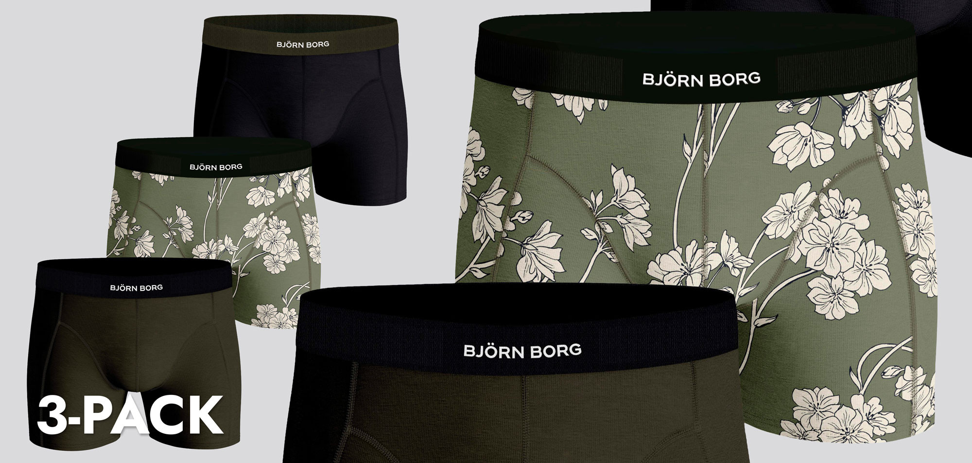 Bjorn Borg Boxershort 3-Pack 724 Premium Cotton MP002, color Nee