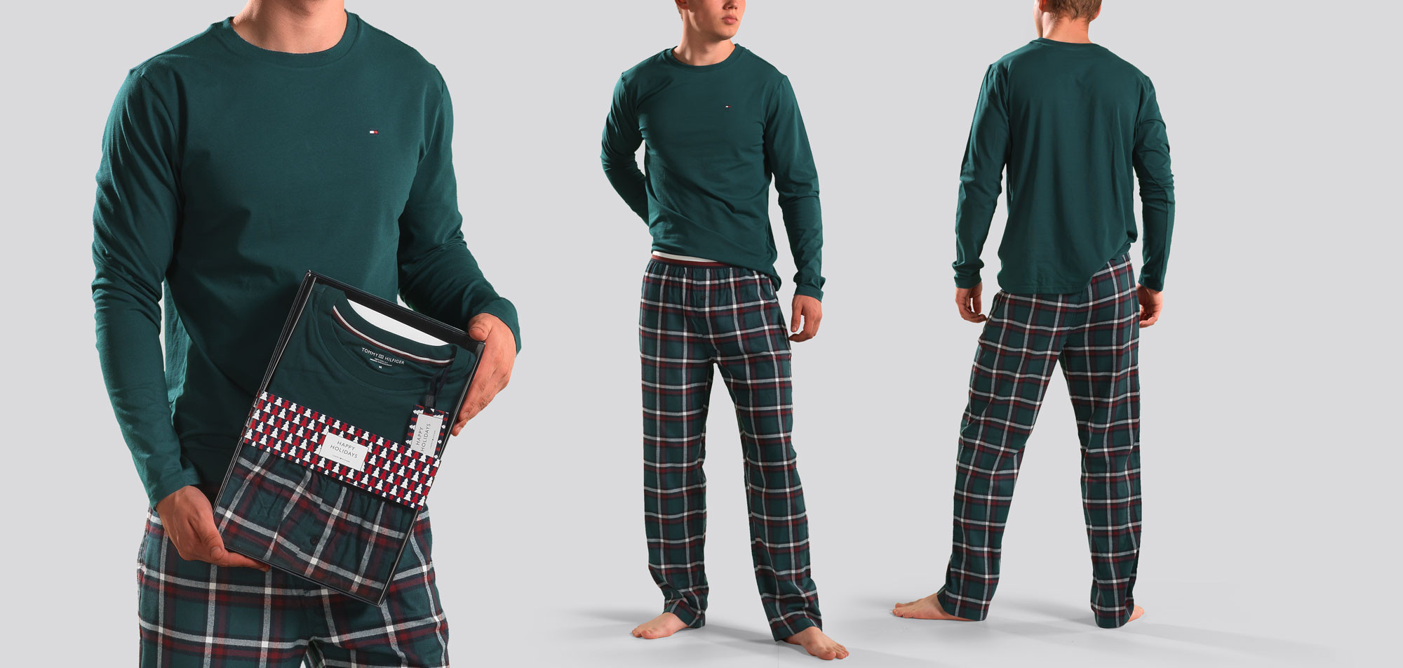 Tommy Hilfiger Pyjama 995 LS PJ Pant Set, color Nee