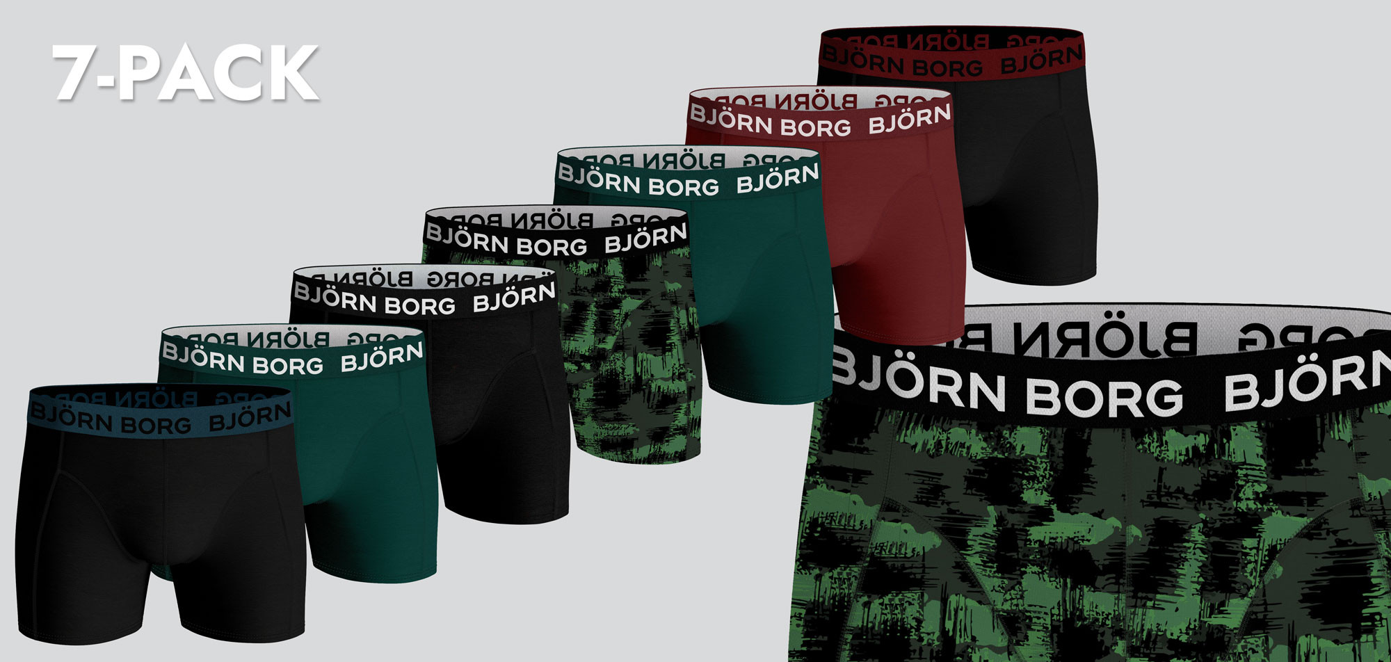 Bjorn Borg Boxershort 7-Pack 600 Cotton Stretch, color Nee