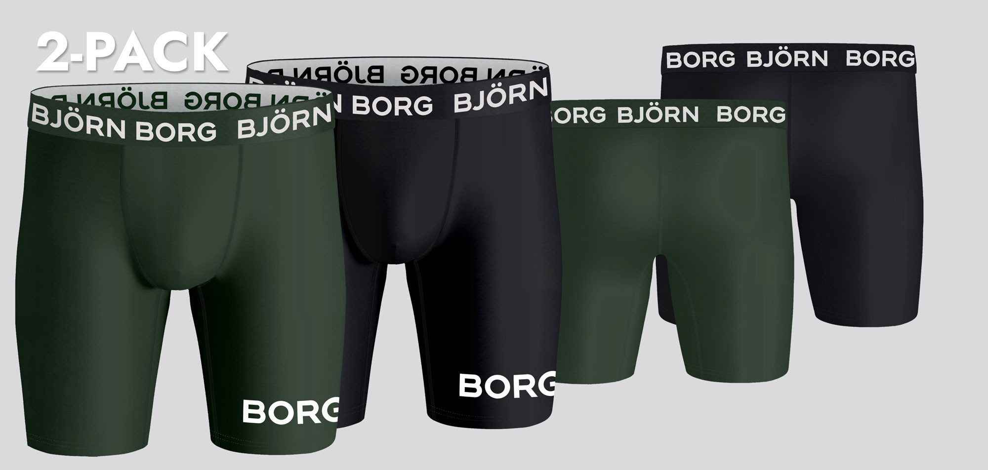 Bjorn Borg Long Leg Boxershort 2-Pack 653 Performance, color Nee
