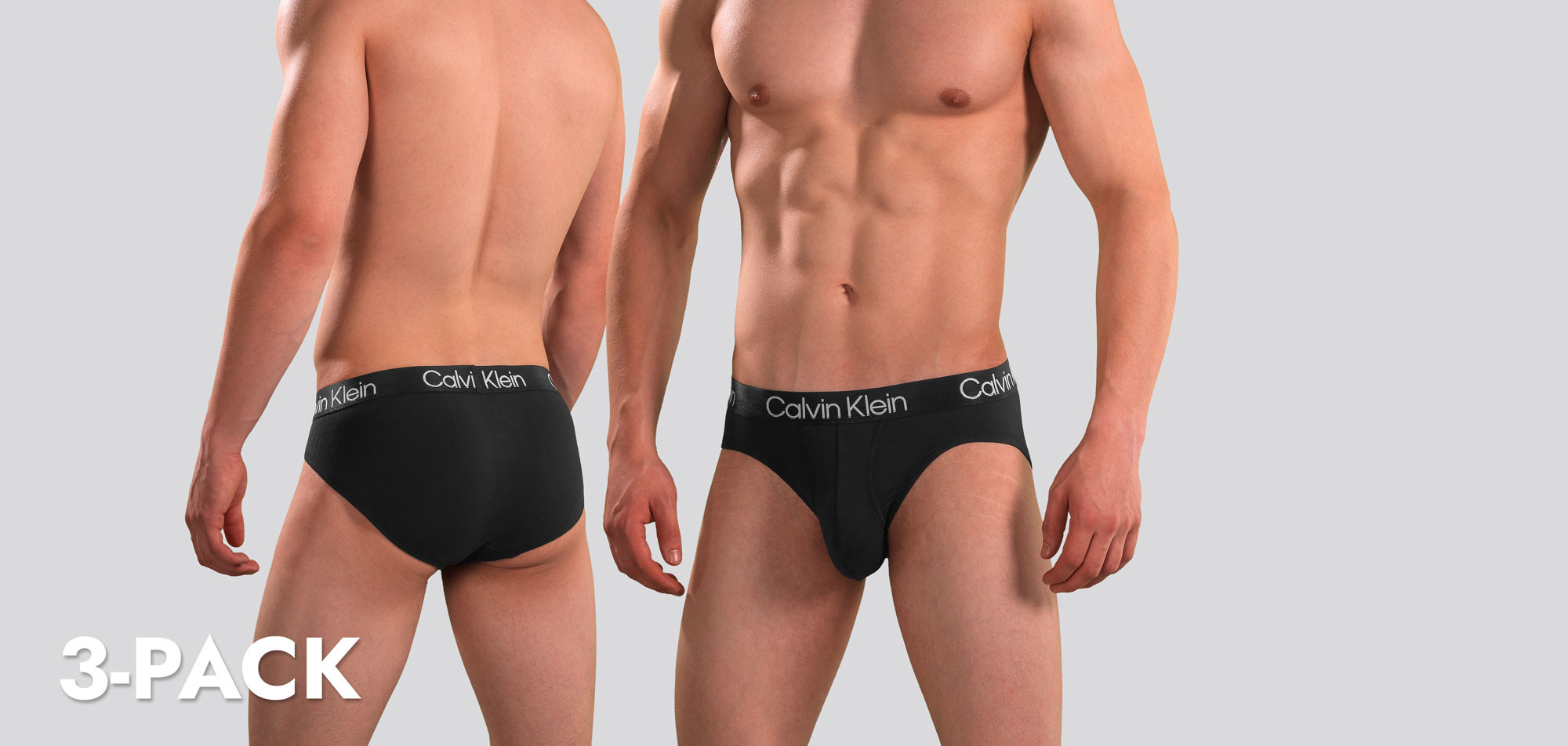 Calvin Klein Hip Brief 3-Pack NB2969A Modern Structure, color Nee