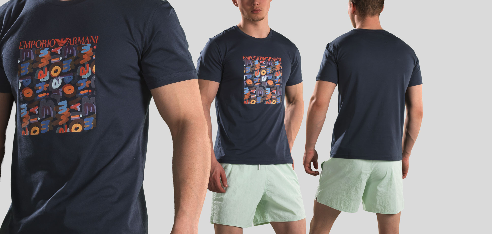Emporio Armani T-Shirt Beachwear 4R469, color Nee